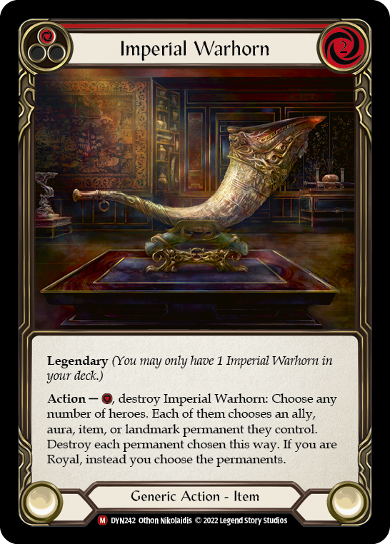 Imperial Warhorn Card Flesh and Blood
